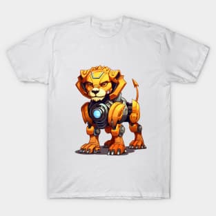 Cartoon lion robots. T-Shirt, Sticker. T-Shirt